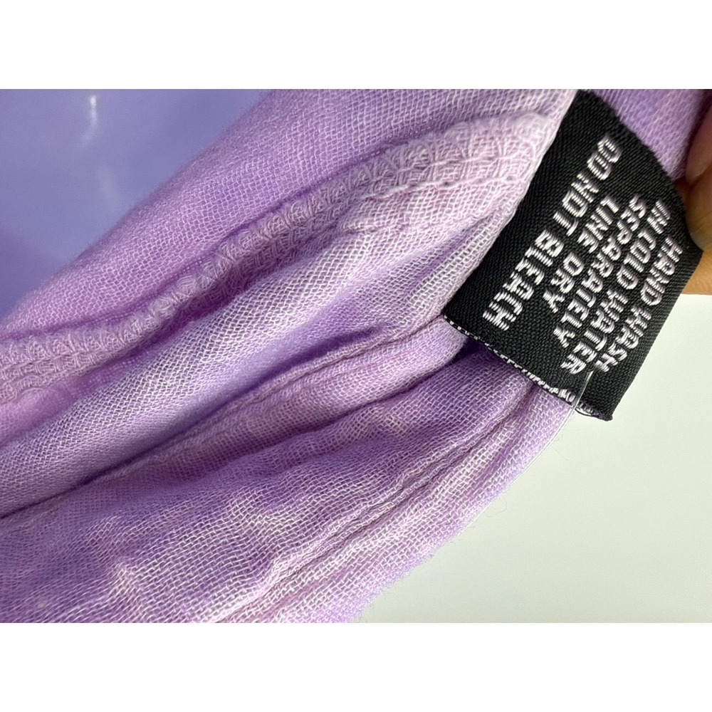 Zury Womens Light Purple Cotton Crinkle Gauze Button Down Shirt OS 2816 New - Picture 9 of 9